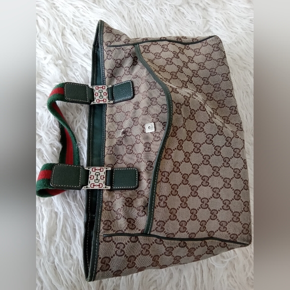 Gucci Vintage Authentic Preloved Sherry Line Canvas Tote. - Picture 9 of 16